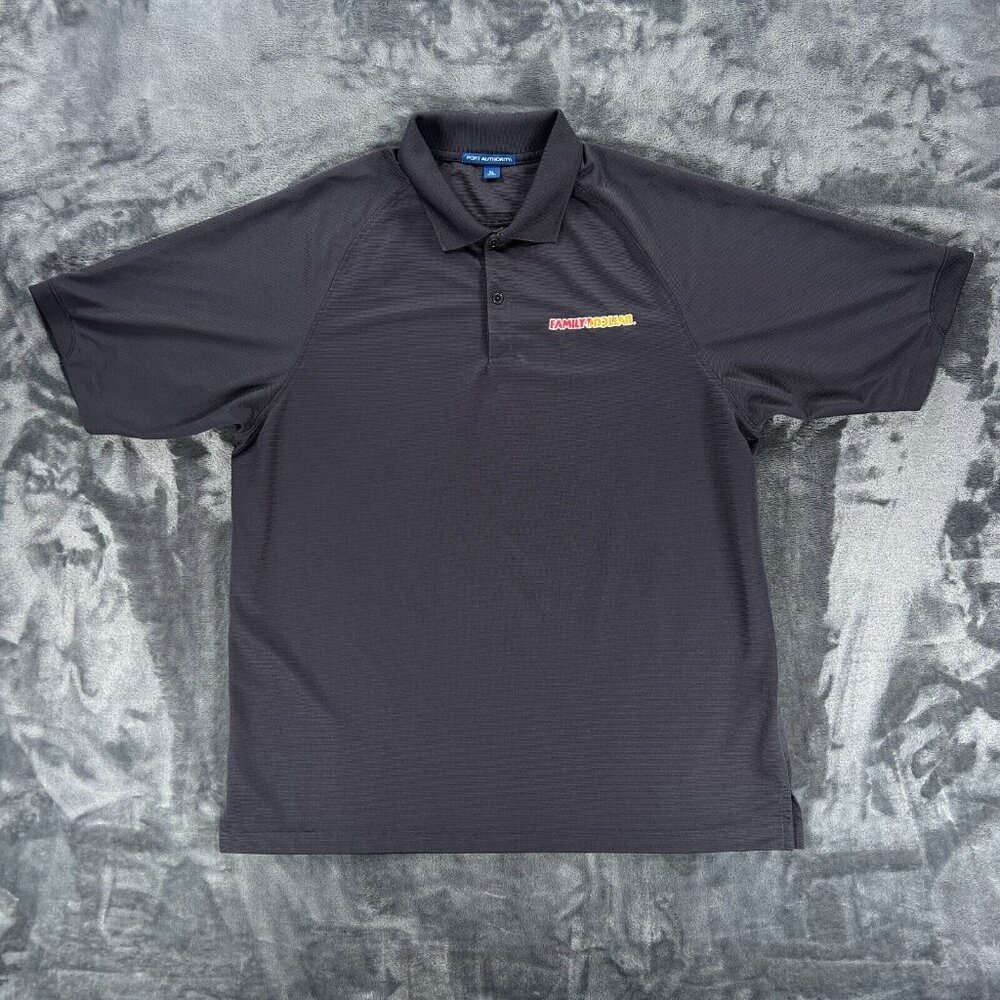 Port Authority Gray Polo Shirt Men XL Family Dollar Store Employee Work Team